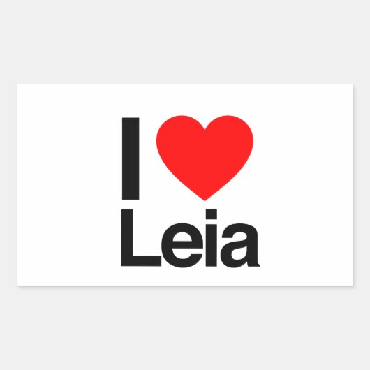 ik hou van leia rechthoekige sticker (Voorkant)