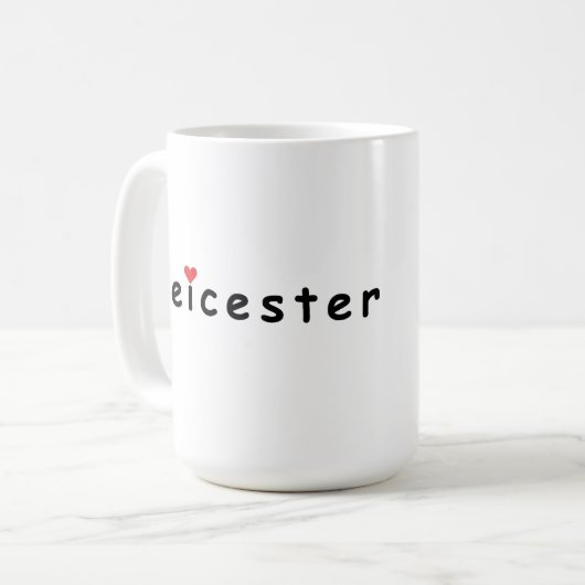 Ik hou van Leicester Koffiemok (Voorkant links)