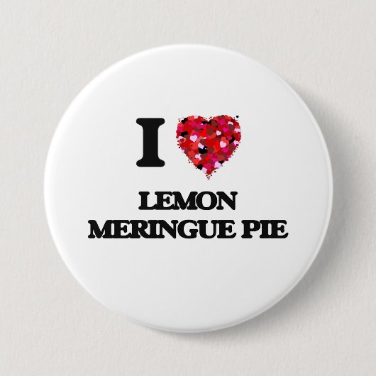 Ik hou van Lemon Meringue Pie Ronde Button 7,6 Cm (Voorkant)