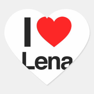 ik hou van lena hart sticker