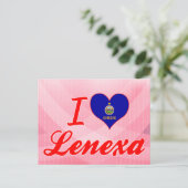 Ik hou van Lenexa, Kansas Briefkaart (Staand voorkant)
