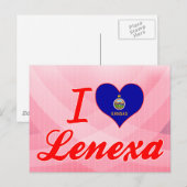 Ik hou van Lenexa, Kansas Briefkaart (Voorkant / Achterkant)