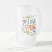 Ik hou van lente matglas bierpul (Voorkant rechts)