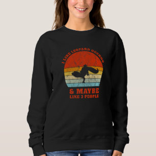 Ik hou van Leopard Geckos Sunset Cute Women's Trui