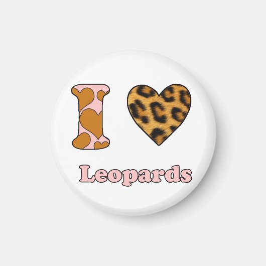 Ik hou van Leopards Magneet (Voorkant)