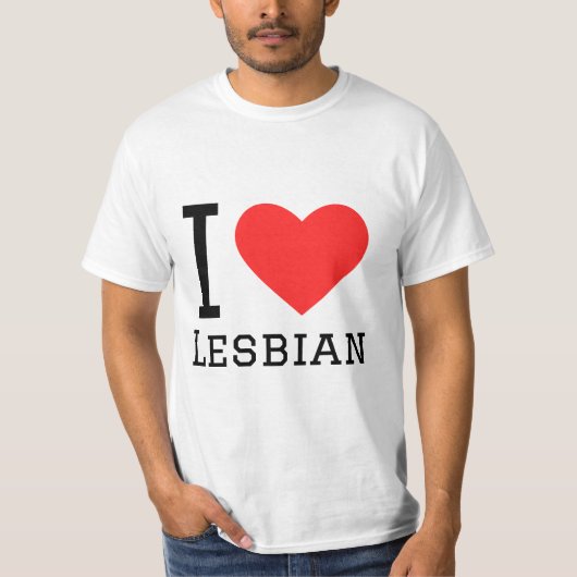 Ik hou van lesbisch t-shirt (Voorkant)