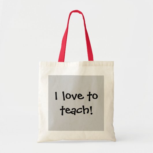 Ik hou van lesgeven! tote bag (Voorkant)