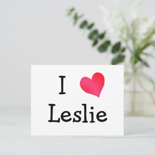 Ik hou van Leslie Briefkaart (Staand voorkant)