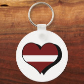 Ik hou van Letland Sleutelhanger (Voorkant)