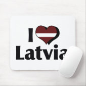 Ik hou van Letland vlag Muismat (Met muis)