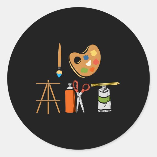 Ik hou van leuke ambachten ronde sticker (Voorkant)