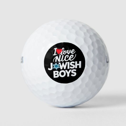 Ik hou van leuke joodse jongens joden Hebreeën Cha Golfballen (Voorkant)