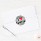 Ik hou van Leuven, België Ronde Sticker (Envelop)