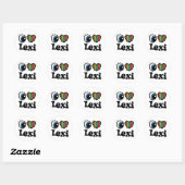 Ik hou van Lexi Ronde Sticker (Vel)