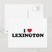 Ik hou van Lexington Kentucky Briefkaart (Voorkant / Achterkant)
