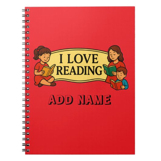 Ik hou van lezen drawstring boekentas notitieboek (Voorkant)