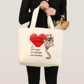 Ik hou van lezen grote tote bag (Voorkant (product))