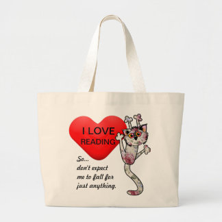 Ik hou van lezen grote tote bag