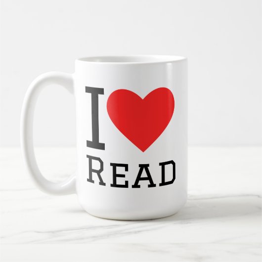ik hou van lezen koffiemok (Links)
