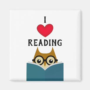Ik hou van lezen magneet