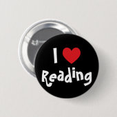 Ik hou van lezen ronde button 5,7 cm (Voorkant /achterkant)