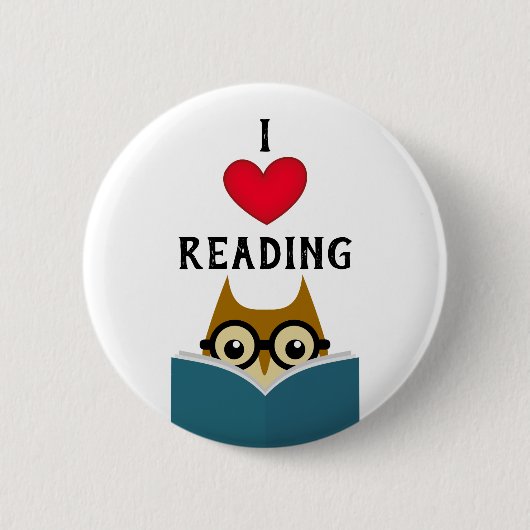 Ik hou van lezen ronde button 5,7 cm (Voorkant)