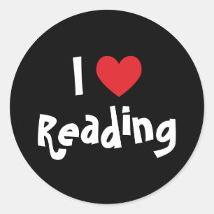 Ik hou van lezen ronde sticker