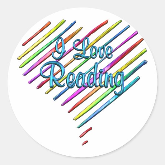 Ik hou van lezen ronde sticker (Voorkant)