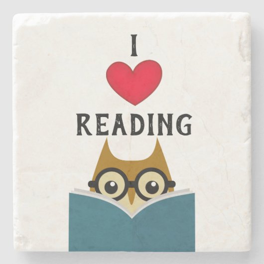 Ik hou van lezen stenen onderzetter (Voorkant)