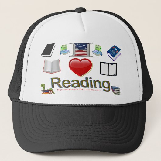 Ik hou van lezen trucker pet (Voorkant)