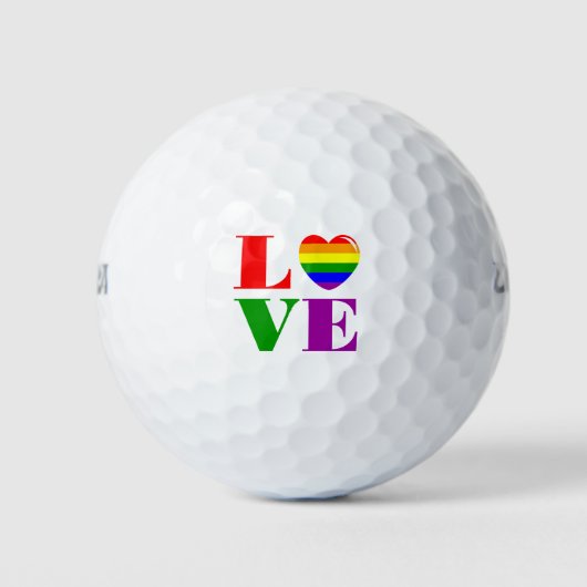 Ik hou van LGBT Golfballen (Voorkant)