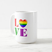 Ik hou van LGBT Koffiemok (Voorkant links)