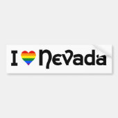 Ik hou van LGBT Nevada Bumpersticker (Voorkant)
