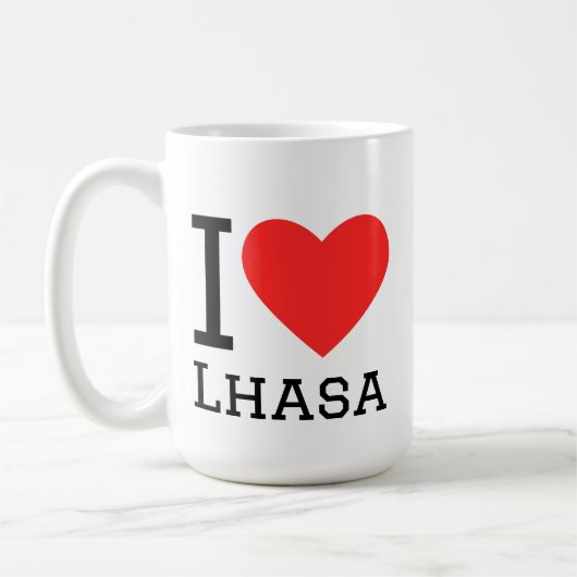 Ik hou van Lhasa Koffiemok (Links)