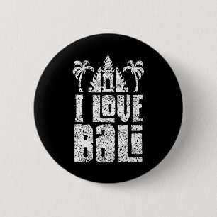 Ik hou van Li Indonesië Zomer Golven Vakantie Ronde Button 5,7 Cm