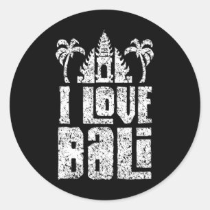 Ik hou van Li Indonesië Zomer Golven Vakantie Ronde Sticker
