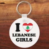 Ik hou van Libanese meisjes Sleutelhanger (Voorkant)