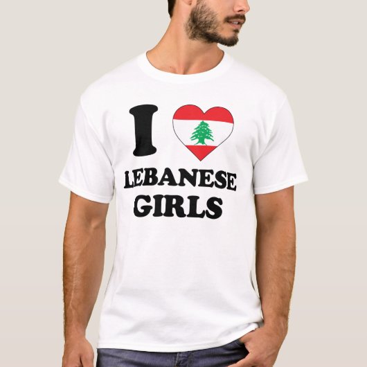 Ik hou van Libanese meisjes T-shirt (Voorkant)
