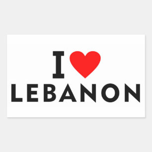 Ik hou van Libanon land zoals hart reizen toerisme Rechthoekige Sticker