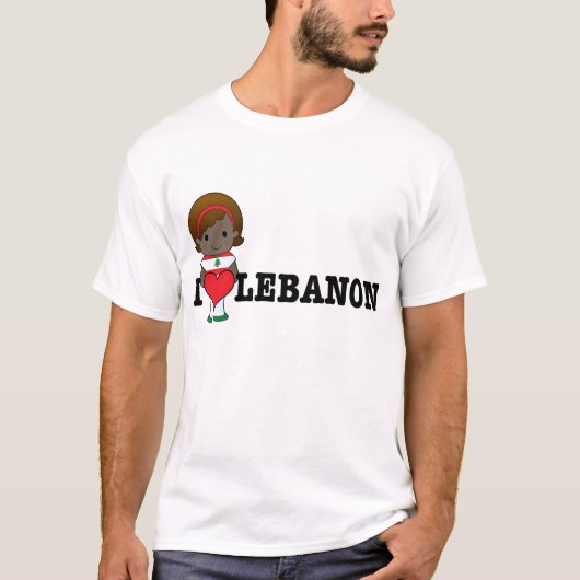 Ik hou van Libanon T-shirt (Voorkant)