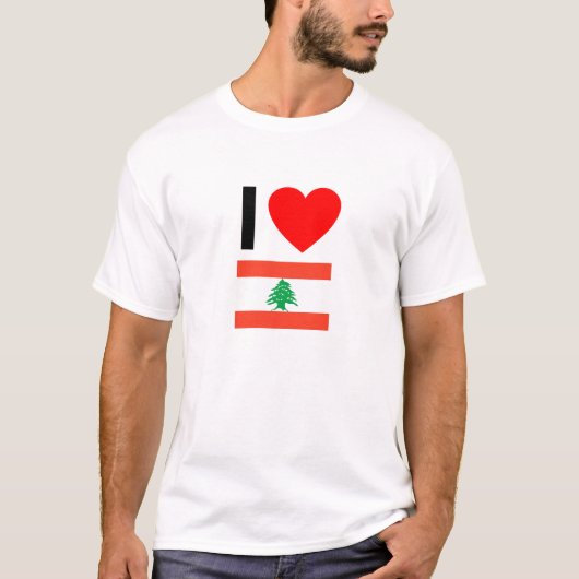 ik hou van libanon t-shirt (Voorkant)
