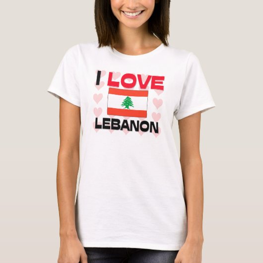 Ik hou van Libanon T-shirt (Voorkant)