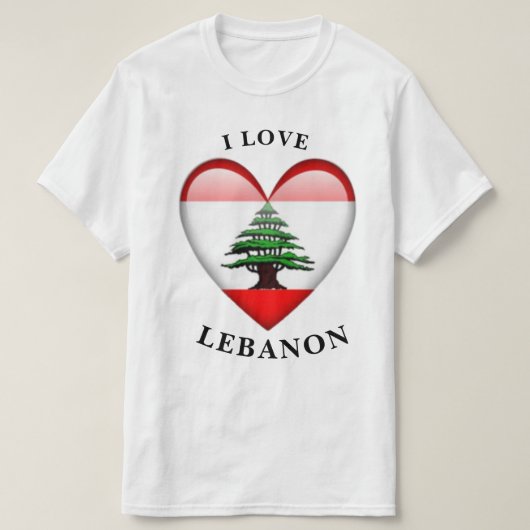 Ik hou van Libanon T-shirt (Design voorkant)