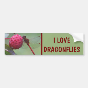 Ik hou van libellen natuur bumpersticker