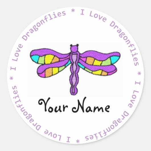 Ik hou van libellen  Sticker (Voorkant)