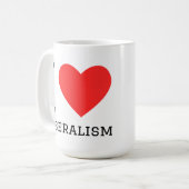 Ik hou van liberalisme koffiemok (Voorkant links)