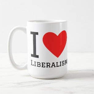 Ik hou van liberalisme koffiemok