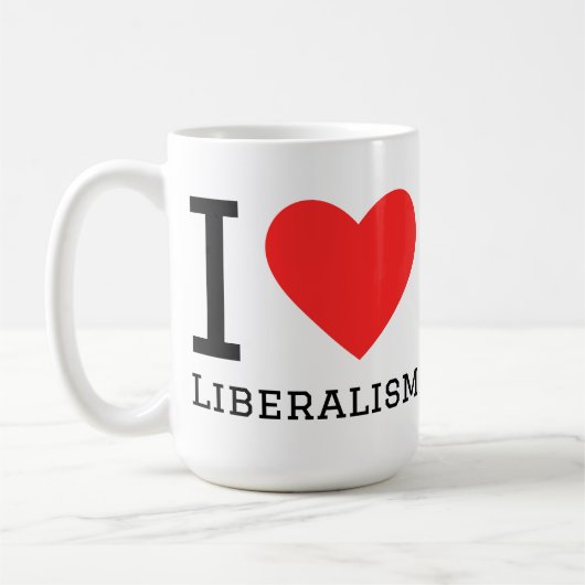 Ik hou van liberalisme koffiemok (Links)