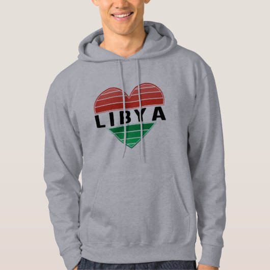 Ik hou van Libië, Libisch hart Hoodie (Voorkant)