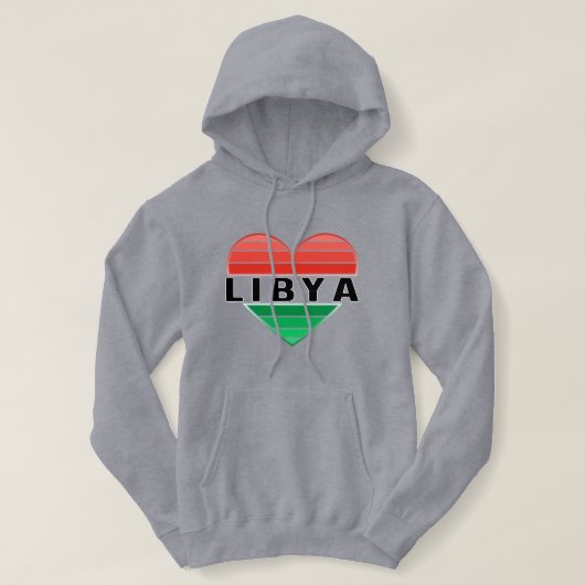 Ik hou van Libië, Libisch hart Hoodie (Design voorkant)